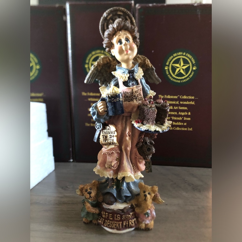 Boyds Bears * The Folkstone Collection * Auntie Cocoa M Maximus….Chocolate Angel